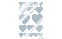 Herma Stickers Metallic Sticker Herzen Silber 36...