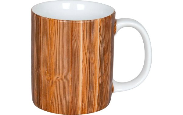 Könitz Kaffeetasse Wooden Texture 300 ml , 1 Stück, Braun