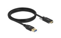 Delock USB 3.1-Kabel Schraube seitlich USB A - USB C 1.5 m