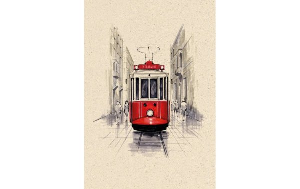 Natur Verlag Motivkarte Rotes Tram 17.5 x 12.2 cm