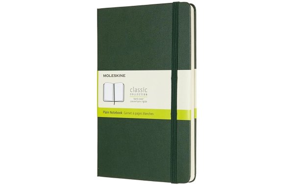 Moleskine Notizbuch Classic A5 Blanko, Grün, 240 Seiten