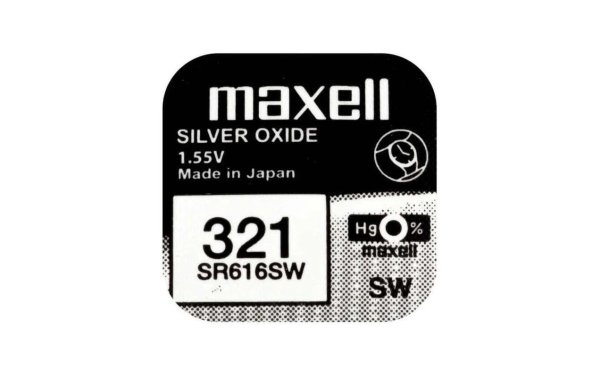 Maxell Europe LTD. Knopfzelle SR616SW 10 Stück