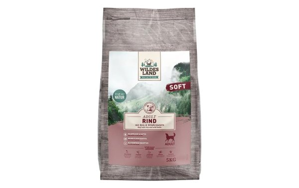 Wildes Land Halbfeuchtfutter Rind mit Reis & Wildkräutern 5 kg