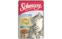 Schmusy Nassfutter Ragout Kitten Pute Sauce, 22 x 100 g