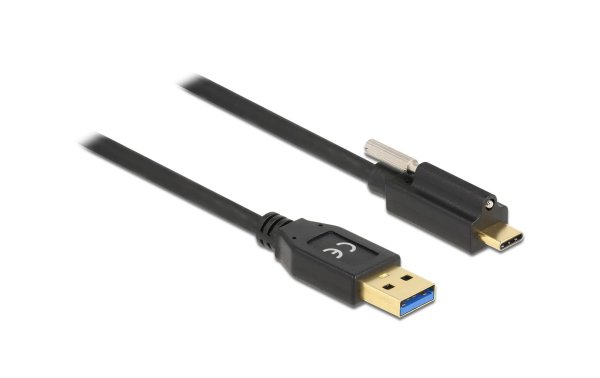 Delock USB 3.1-Kabel Schraube oben USB A - USB C 1.5 m