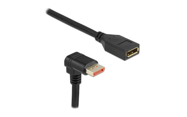 Delock Verlängerungskabel Unten gewinkelt DisplayPort, 1 m