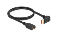 Delock Verlängerungskabel Unten gewinkelt DisplayPort, 1 m