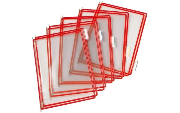 Tarifold Dokumentenhalter Sichttaschen T-Display Rot 10 Stück