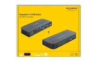 Delock KVM Switch 2 Port Displayport 1.4 mit USB3.0 & Audio 8k 30Hz