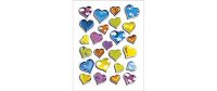 Herma Stickers 3D-Sticker Herzen Stone 25 Stück Mehrfarbig