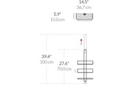 Simplehuman Duschmittelhalter Shower Caddy 70 - 100 cm, Silber