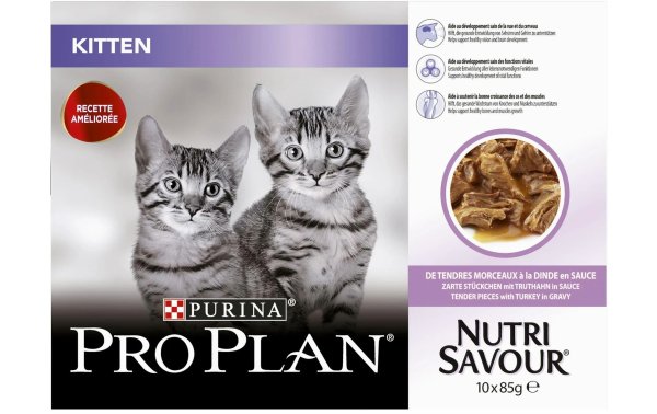 Purina Pro Plan Nassfutter Junior Truthahn, 10 x 85 g