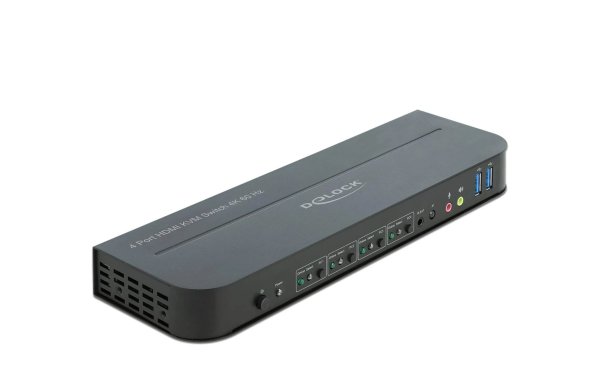 Delock KVM Switch 4 Port HDMI mit USB 3.0 und Audio 4k 60Hz