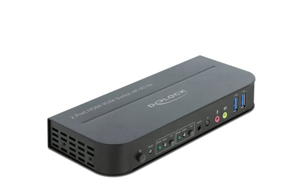 Delock KVM Switch 2 Port HDMI mit USB 3.0 und Audio 4k 60Hz