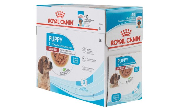 Royal Canin Nassfutter Health Nutrition Medium Puppy Sauce, 10 x 140 g