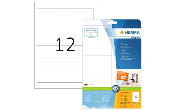 HERMA Universal-Etiketten Premium, 9.7 x 4.23 cm, 300 Etiketten