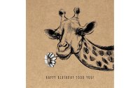 Natur Verlag Geburtstagskarte Giraffe 13.5 x 13.5 cm