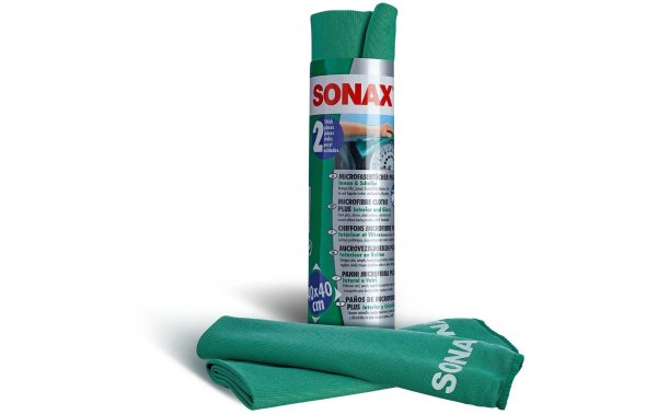 Sonax Mikrofasertuch PLUS 40x40 cm, 2 Stück