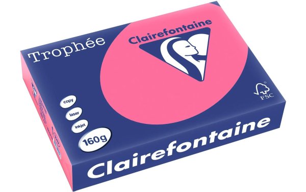 Clairefontaine Kopierpapier Trophée Colored Copy FSC A4, Pink, 160 g/m²
