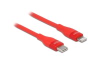 Delock USB-Kabel USB C - Lightning 2 m, Rot
