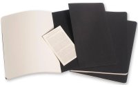 Moleskine Notizbuch XL Blanko, 120 Seiten, 3er Set