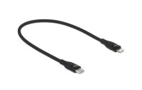Delock USB-Kabel USB C - Lightning 0.5 m, Schwarz