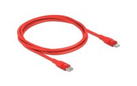 Delock USB-Kabel USB C - Lightning 1 m, Rot