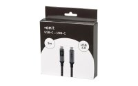 onit USB4-Kabel Premium LED USB C - USB C 3 m, Grau/Schwarz