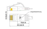 SLIM Slimpatchkabel Cat 6, UTP, 20 m, Grau