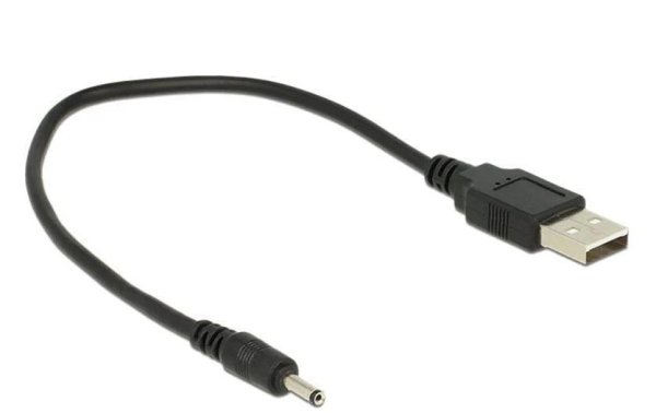 Delock USB-Stromkabel Hohlstecker 3/1.1mm USB A - Klinke 0.27 m