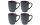 Bitz Kaffeetasse 300 ml, 4 Stück, Dunkelviolett/Schwarz