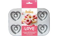 Decora Donut-Backform Herz 6 Mulden