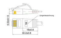 SLIM Slimpatchkabel Cat 6, UTP, 10 m, Grau