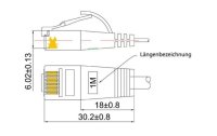 SLIM Slimpatchkabel Cat 6, UTP, 0.75 m, Grau