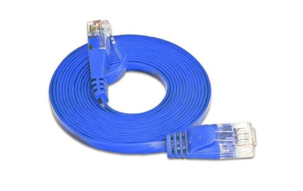 SLIM Slimpatchkabel Cat 6, UTP, 7.5 m, Blau