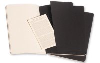 Moleskine Notizbuch A5 Kariert, Schwarz, 3-teilig