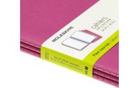 Moleskine Notizbuch A5 Blanko, Pink, 3-teilig