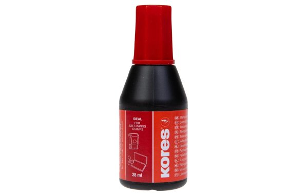 Kores Stempelfarbe 28 ml, Rot