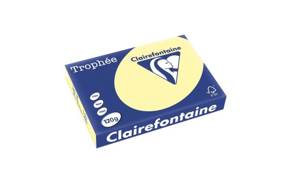 Clairefontaine Kopierpapier TrophéeColoredCopy FSC A4, Gelb,120 g/m²