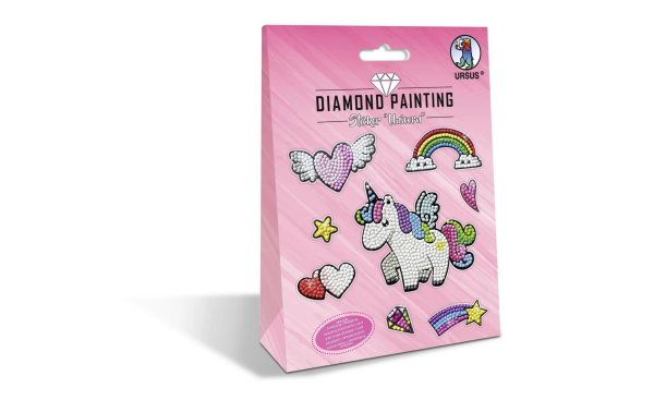 URSUS Motivsticker Diamond Painting Unicorn Pink  1 Stück