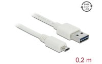 Delock USB 2.0-Kabel EASY-USB USB A - Micro-USB B 0.2 m
