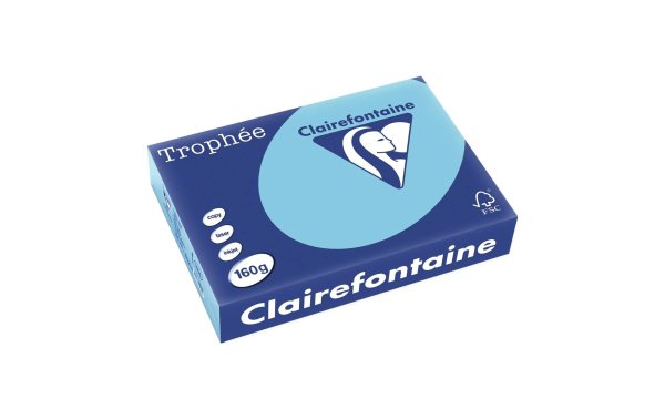 Clairefontaine Kopierpapier TrophéeColoredCopy FSC A4, Dunkelblau,160 g/m²