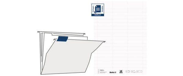 Biella Universal-Etiketten 61 x 14 mm 5 Blatt à 51 Stück