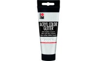 Marabu Acrylfarbe Acryl Color Glitter Silber Transparent