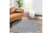 MyCarpet Teppich City Shaggy Ø 120 cm, Grau