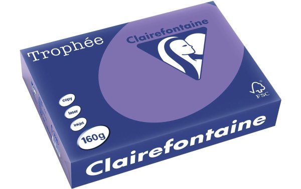 Clairefontaine Kopierpapier Trophée Colored Copy FSC A4, Violett, 160 g/m²