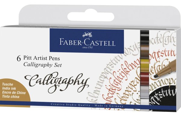 Faber-Castell Tuschestift Pitt Artist Pen Calligraphy 6er Etui