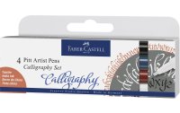 Faber-Castell Tuschestift Pitt Artist Pen Calligraphy Classic 4er Etui