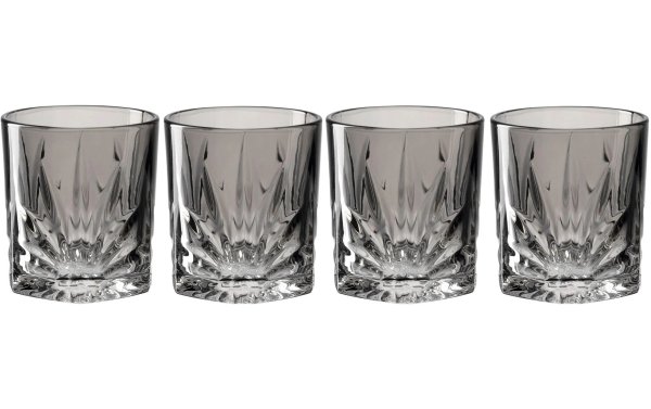 Leonardo Whiskyglas Capri 330 ml, 4 Stück, Grau