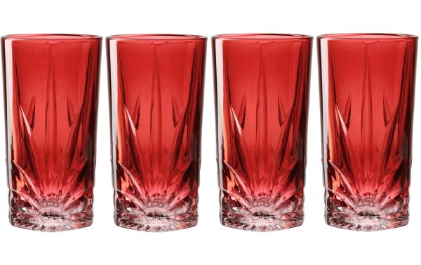 Leonardo Longdrinkglas Capri 530 ml, 4 Stück, Rot